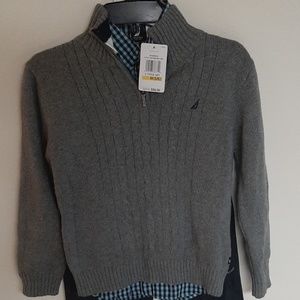 Nautica Boys 3 Piece Sweater, Button Down Shirt, a